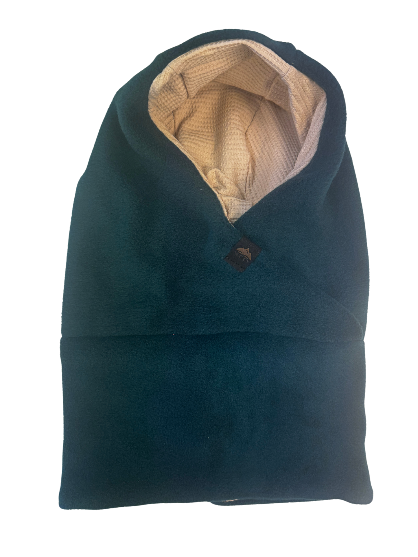 Balaclava Reversible Cruzada Verde Patrol - Waffle Beige