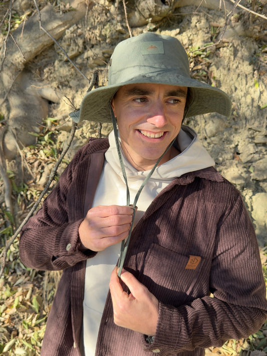 Sombrero Indiana algodón orgánico verde