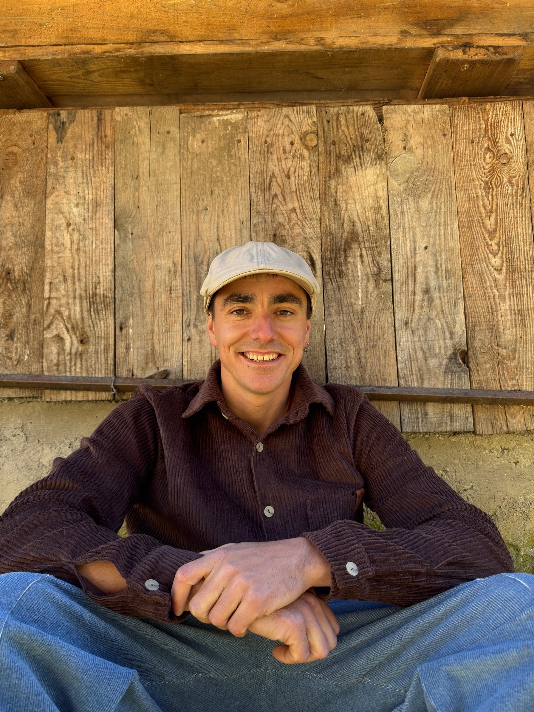 Boina Irlandesa algodón sarga beige