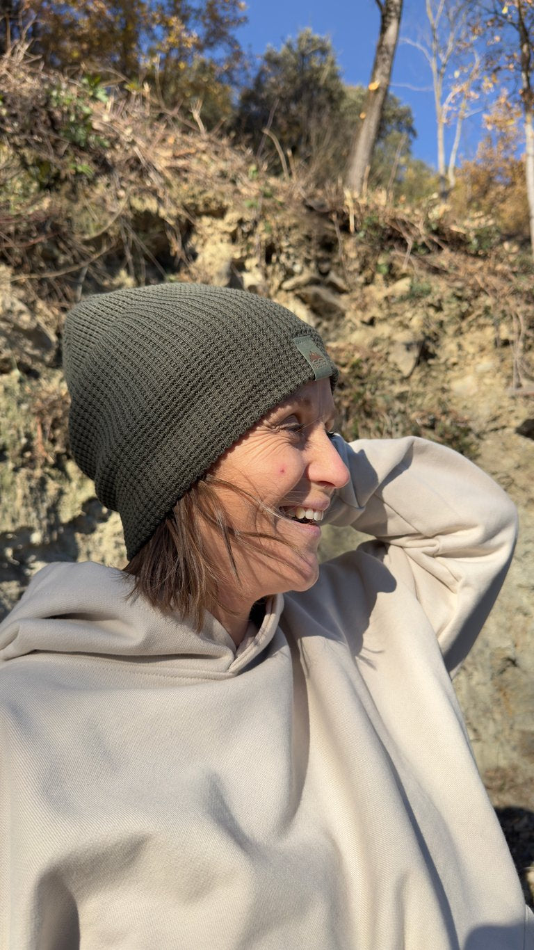 Gorro multiposición beanie algodón verde