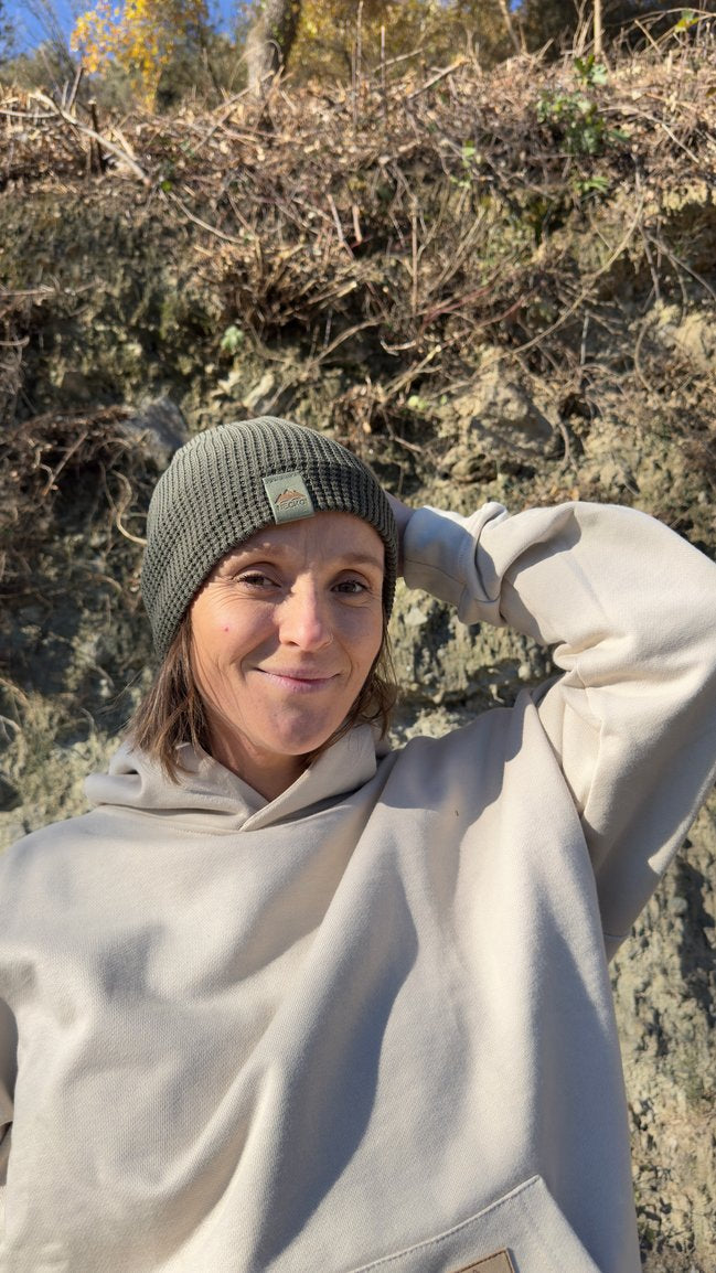 Gorro multiposición beanie algodón verde