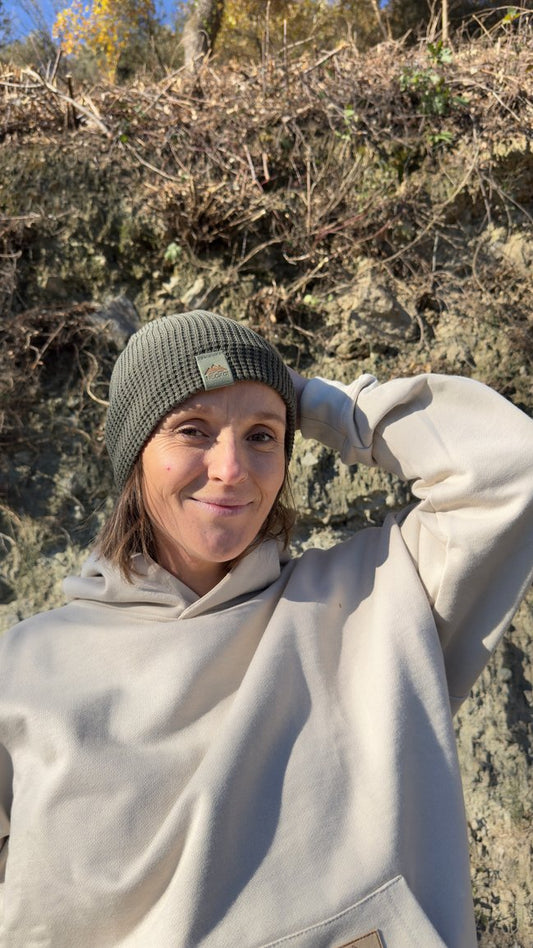 Gorro multiposición beanie algodón verde