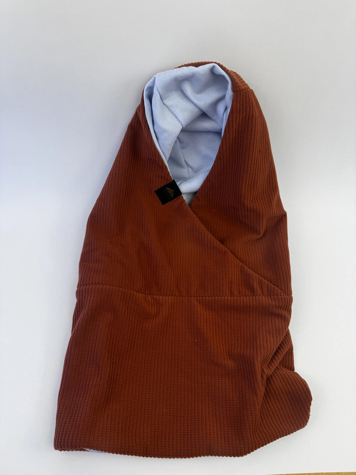 Balaclava reversible cruzada roja - azul claro